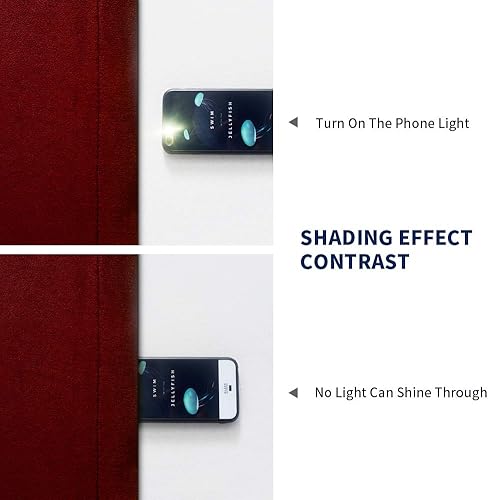 Miniatura 4 de Melodieux Cortinas de terciopelo 100% opacas para dormitorio, sala de estar, súper suaves, cortinas con aislamiento térmico con forro negro, 52 x 84