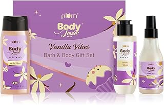 Plum BodyLovin' Vanilla Vibes Bath & Body Gift Set | Body Wash | Body Mist | Body Oil | Long-Lasting Warm Vanilla Fragrance | Gift Set For Women | Gifting For Birthday, Valentine's, Anniversary, Rakhi & Special Occasions| Premium Gift Packaging | Pack Of 3-picture-46