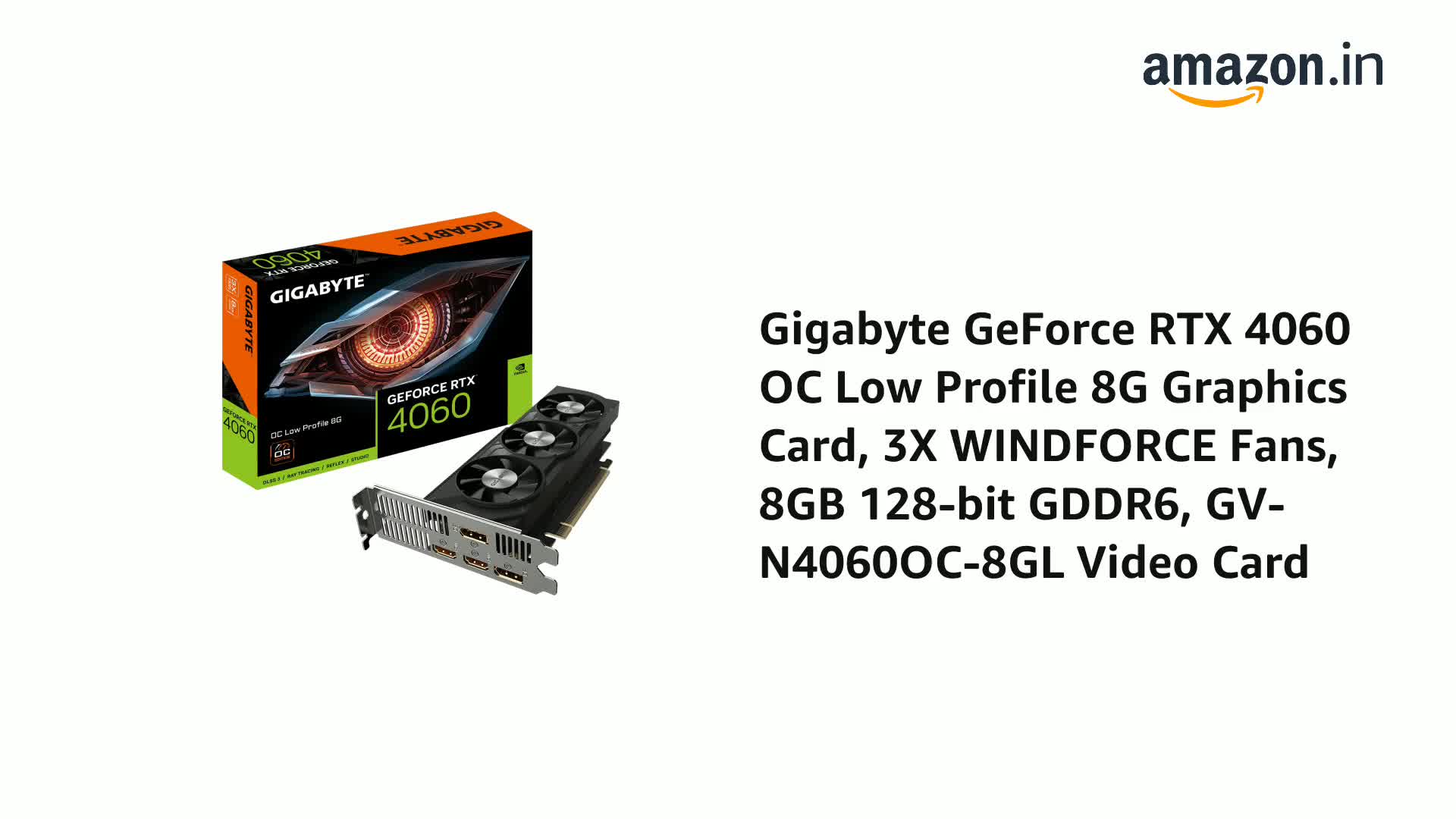 Amazon.in: Buy Gigabyte GeForce RTX 4060 OC Low Profile 8G