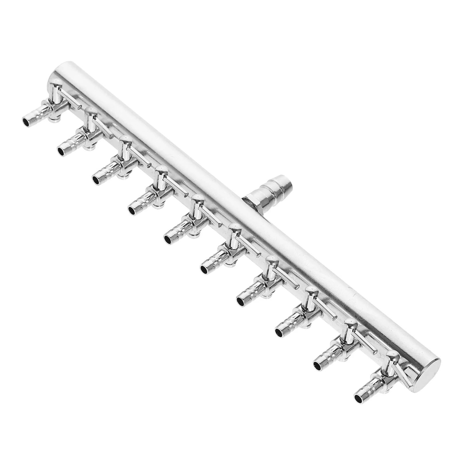 Aquarium Luftventil 10 Wege Edelstahl Aquarium Luftpumpe Durchflusshebel Steuerung Krümmer Splitter Schalter Wasserhahn Sauerstoff Rohr Verteiler 8 bis 4 mm 1 Stück für Pumpen Fisch