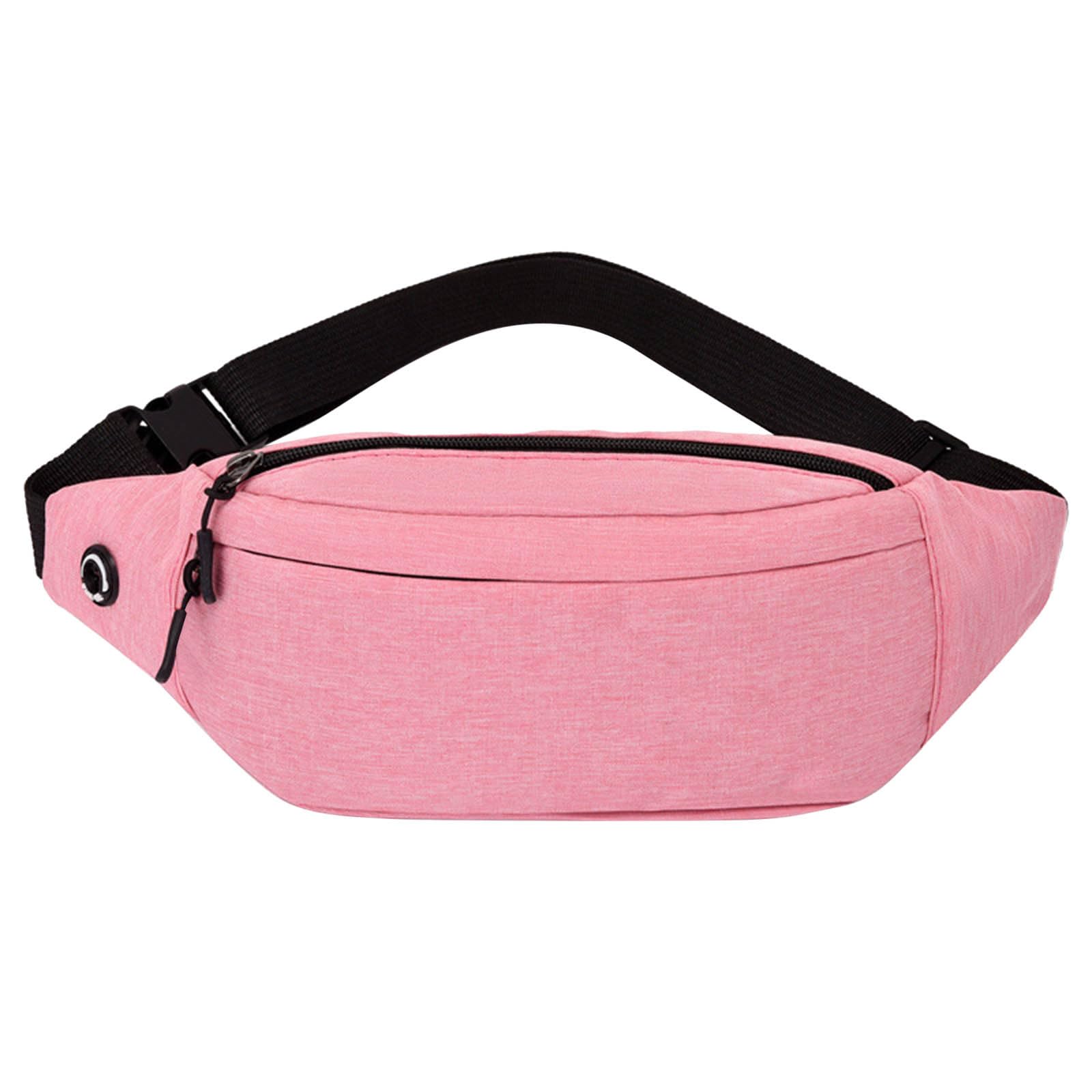 Pink Bum Bag, Bumbags for Men: Portable Bum Bags Travel Hiking Waist Packs Outdoor Money Belt Stylish Mens Bumbag Lightweight Fanny Pack PK2 One Size