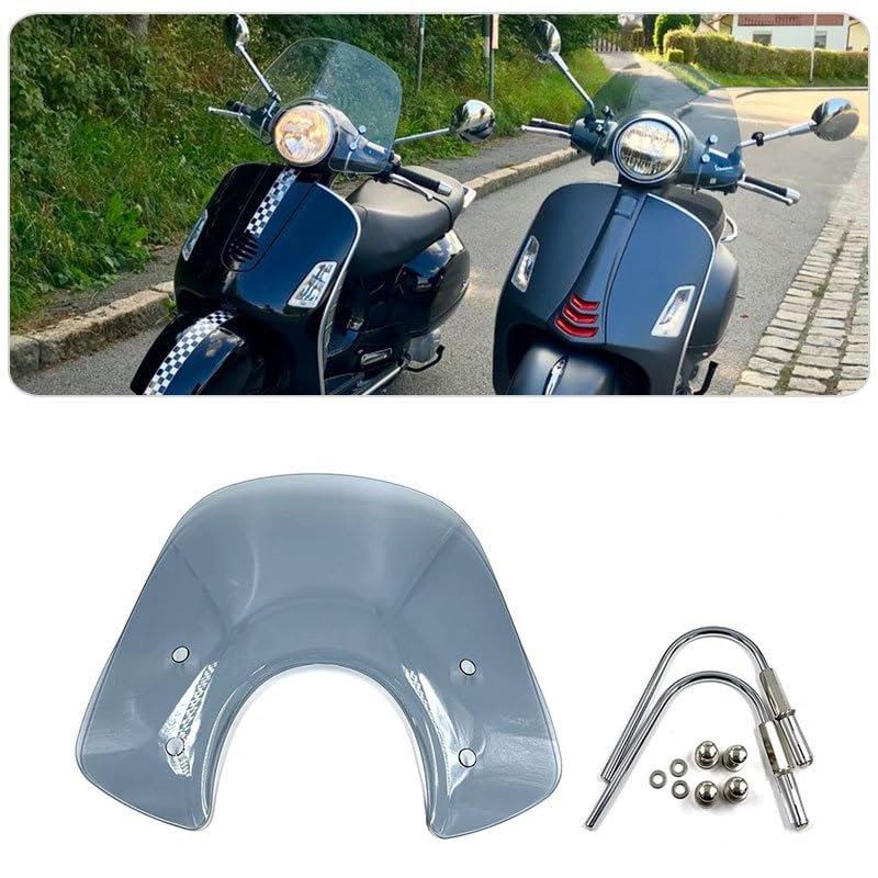 ベスパLX125用　F.FABBRI  ウィンド　スクリーン　ロング ベスパ Vespa GTS ロングウィンドスクリーン【クリア】【FACO】 : SCS