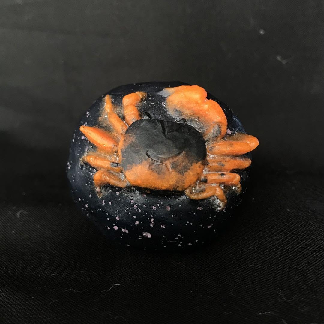 岩に凝っとする沢蟹」 置物 ペーパーウェイト パートドヴェール 【公式