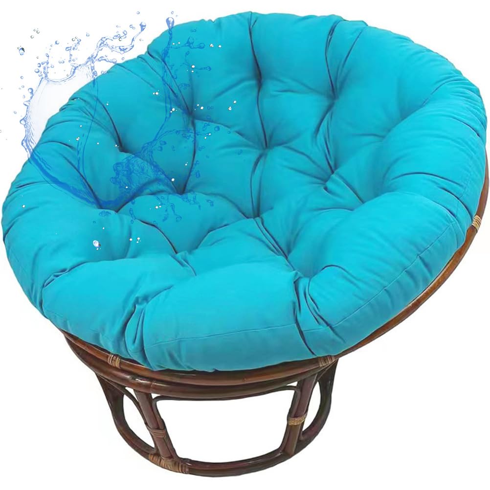 Aocase No15 Versatile Waterproof Thick Papasan Chair Replacement Cushion Egg Chair Pad, Washable Round Hanging Basket Seat Cushion Replacement For Garden, Patio, Living Room Home,,60×60Cm