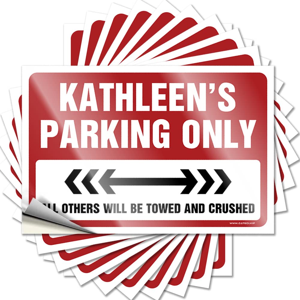 Beauty Scented Funny Sticker - Kathleen's Parking Only Removable Decal Designer Easy Peel for Ship(8X12CM)