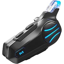 Motorcycle Helmet Bluetooth Headset - V5.4 Motorcycle Communication System | 2-Way Helmet Intercom, Helmet Speakers & Mics CVC/DSP Noise Cancellation, IP67 Waterproof, Hands-Free Call Music