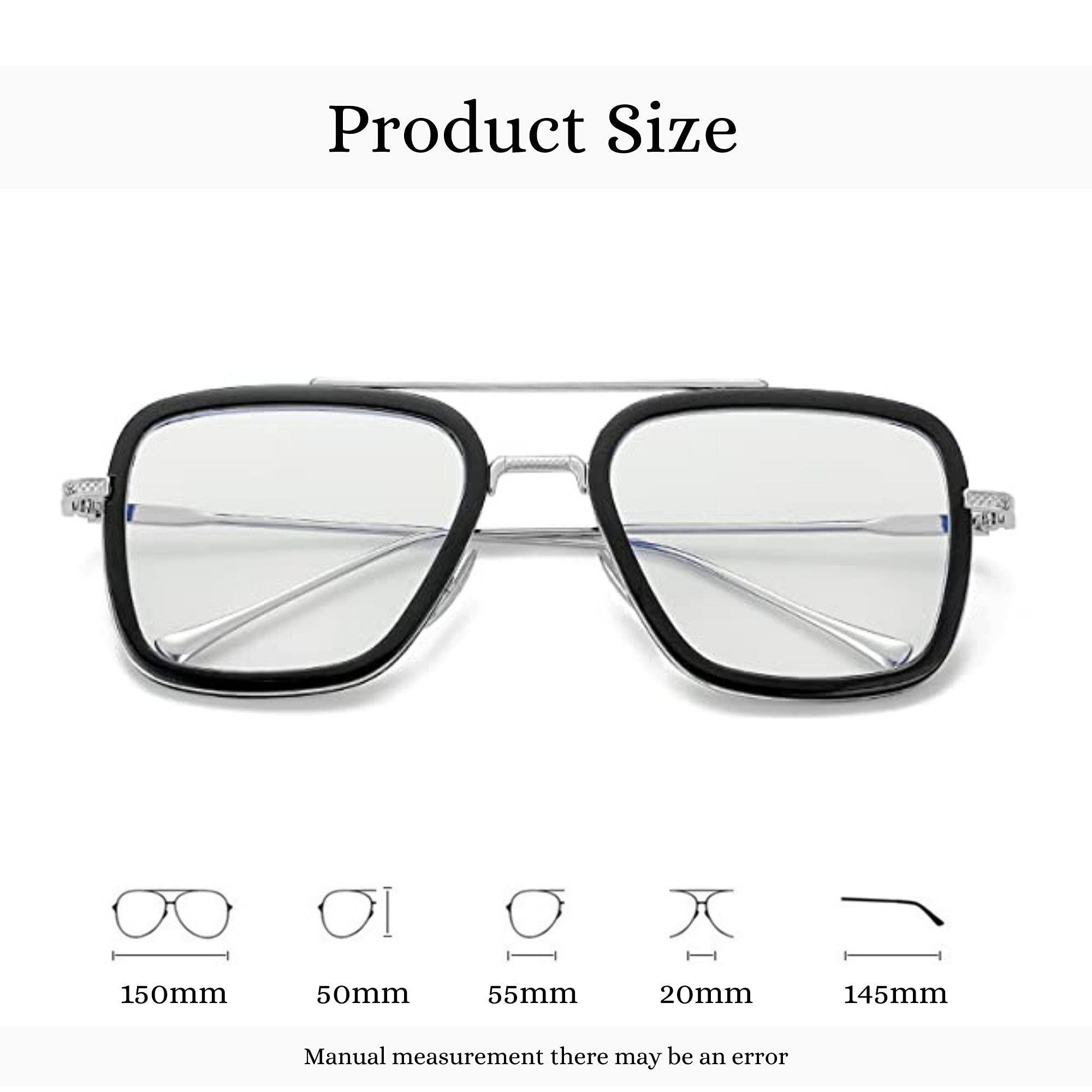 4Flaunt BluBlock Series Blue Light Blocking Zero Power Anti Glare Eyeglasses | Reduce Eye Strain, Dry Eyes, Headaches and Blurry Vision | Computer/Gaming/TV/Phones Specs For Men & Women (Silver) 4