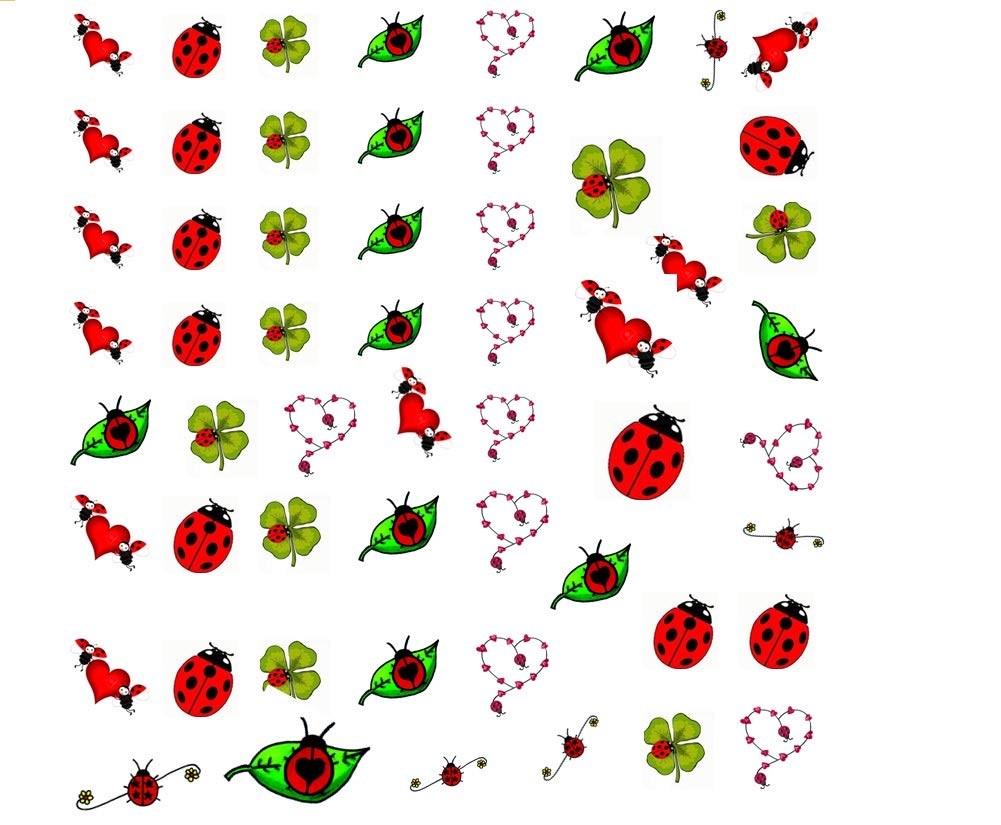 Kaz Creations Ladybird Ladybug Nail Art Decals C2 Ladybird Ladybug Collection (Ladybird Ladybug Nail Art Decals C2)