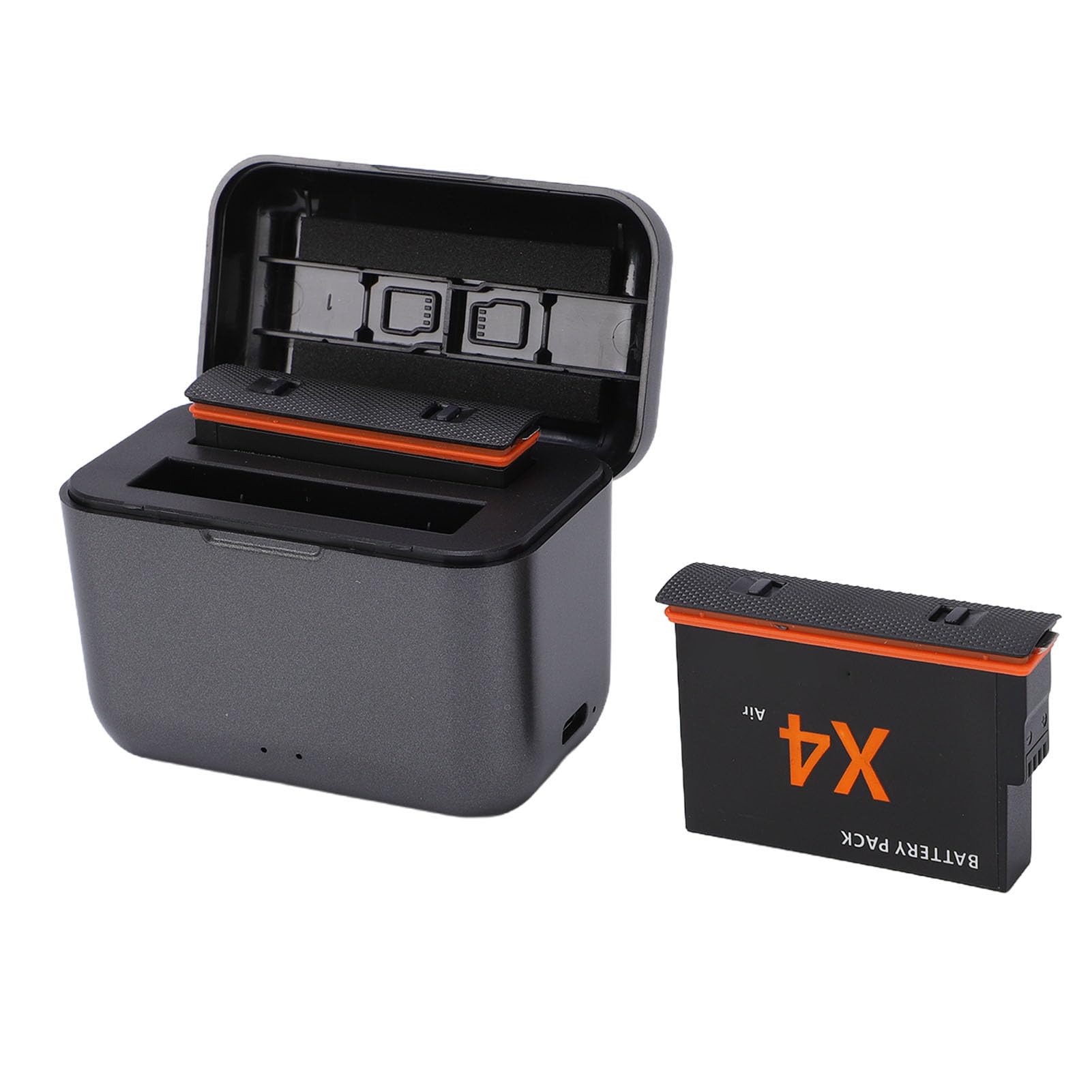 Jectse 2 Baterías de 2050 MAh para Cámara X4 Air, con Estuche de Carga Tipo C de Doble Ranura y Caja de Almacenamiento