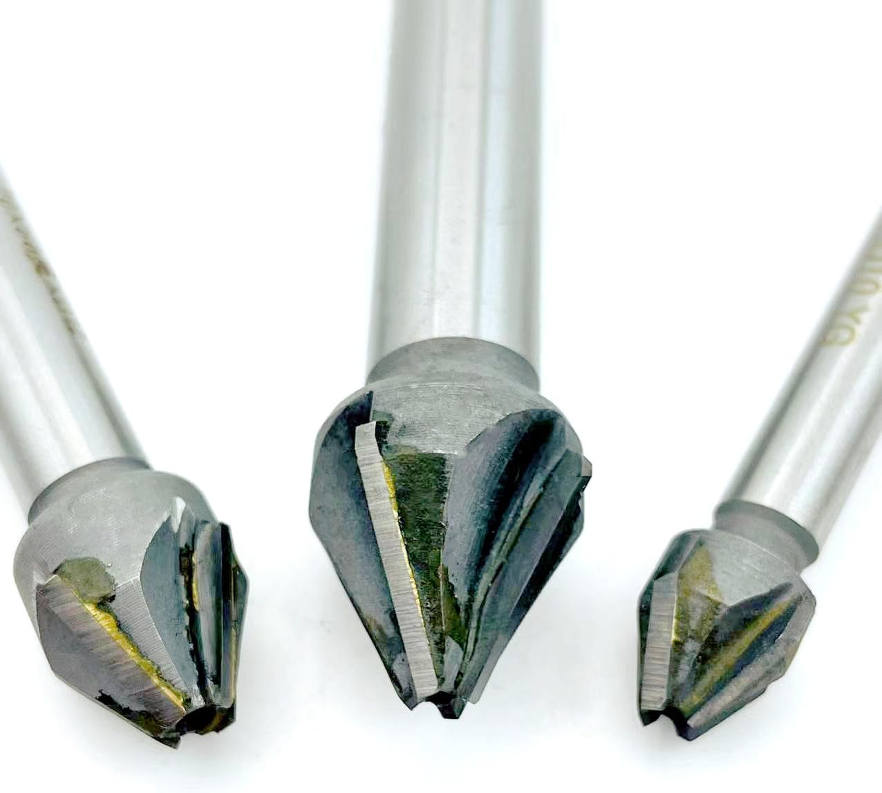 1pcs 60/90 Degrees Chamfering Countersink Drill Bit 16-60mm Cutting Diameter Chamfer Milling Cutter with Brazing Carbide Blade TCT Straight Shank Deburring End Mill(25mm-90degree)