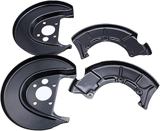 HRNAKDFKL 4PCS Brake Disc Dust Shield Car Black Front Back Dust Cover Plate Alum - Compare price