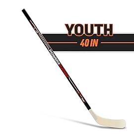 Franklin Sports Street Hockey Sticks - Youth Street Hockey Stick - Wood and Fiberglass Shaft - ABS Blade - 40 Right Handed