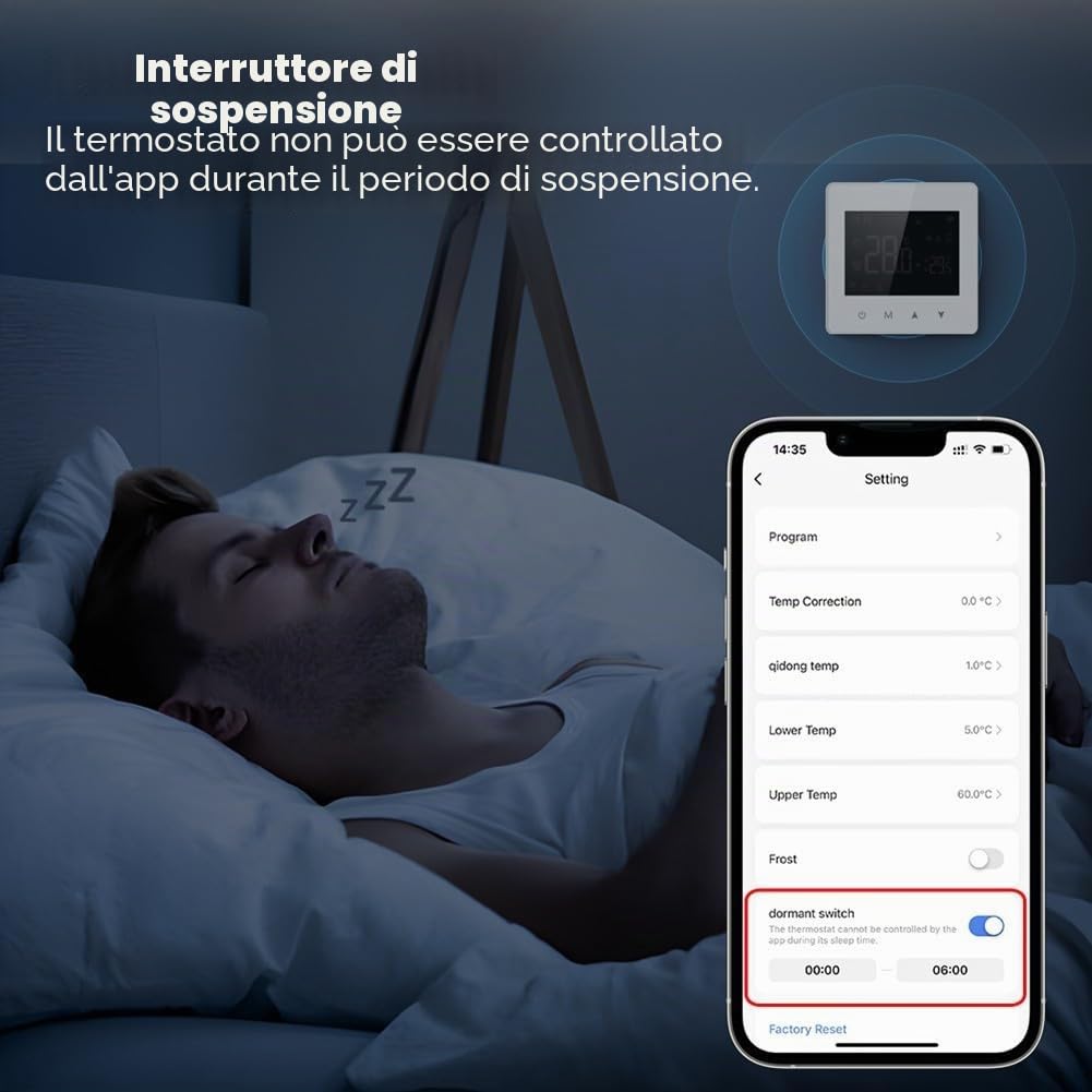 Termostato intelligente Wifi per riscaldamento caldaia a gas, regolatore di temperatura programmabile Tuya/Smart Life Telecomando, risparmiare energia e costi, Compatibile con Alexa Google Home
