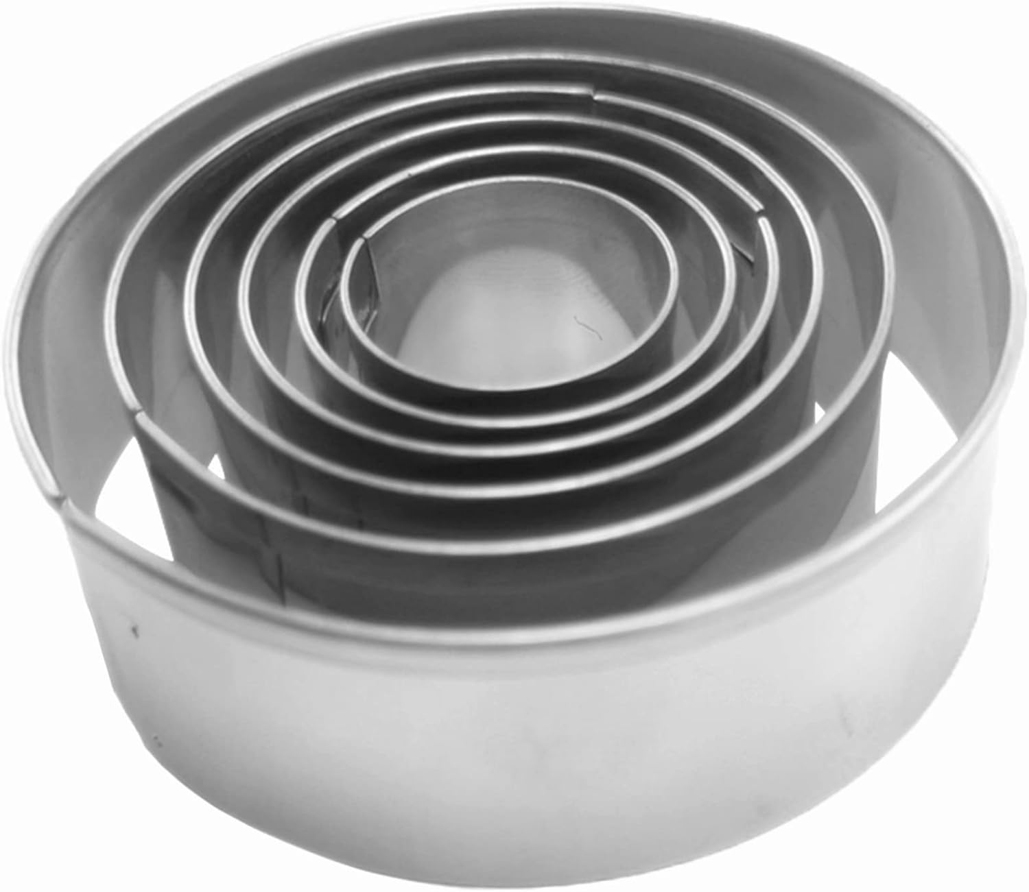 Mini Round Fondant Cutter Set of 6 pcs, Stainless Steel