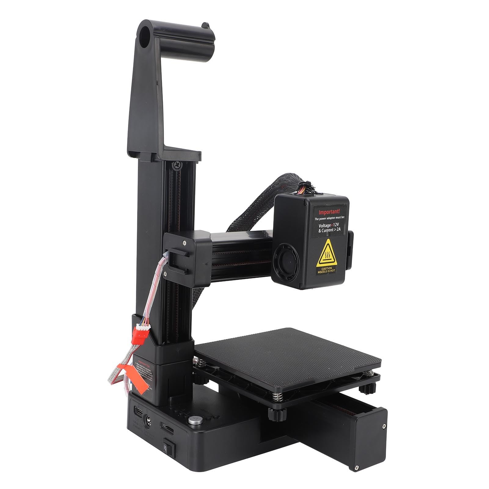 Frequency Division Multiplexing 3D Printer High Accuracy Fast Heating Compact 3D Printing Machine for Education (Black)