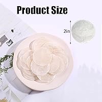 Vista 2 de 60 unidades de conchas redondas Capiz, conchas marinas naturales redondas de 2 pulgadas con 2 agujeros, piezas de conchas blancas para campanillas