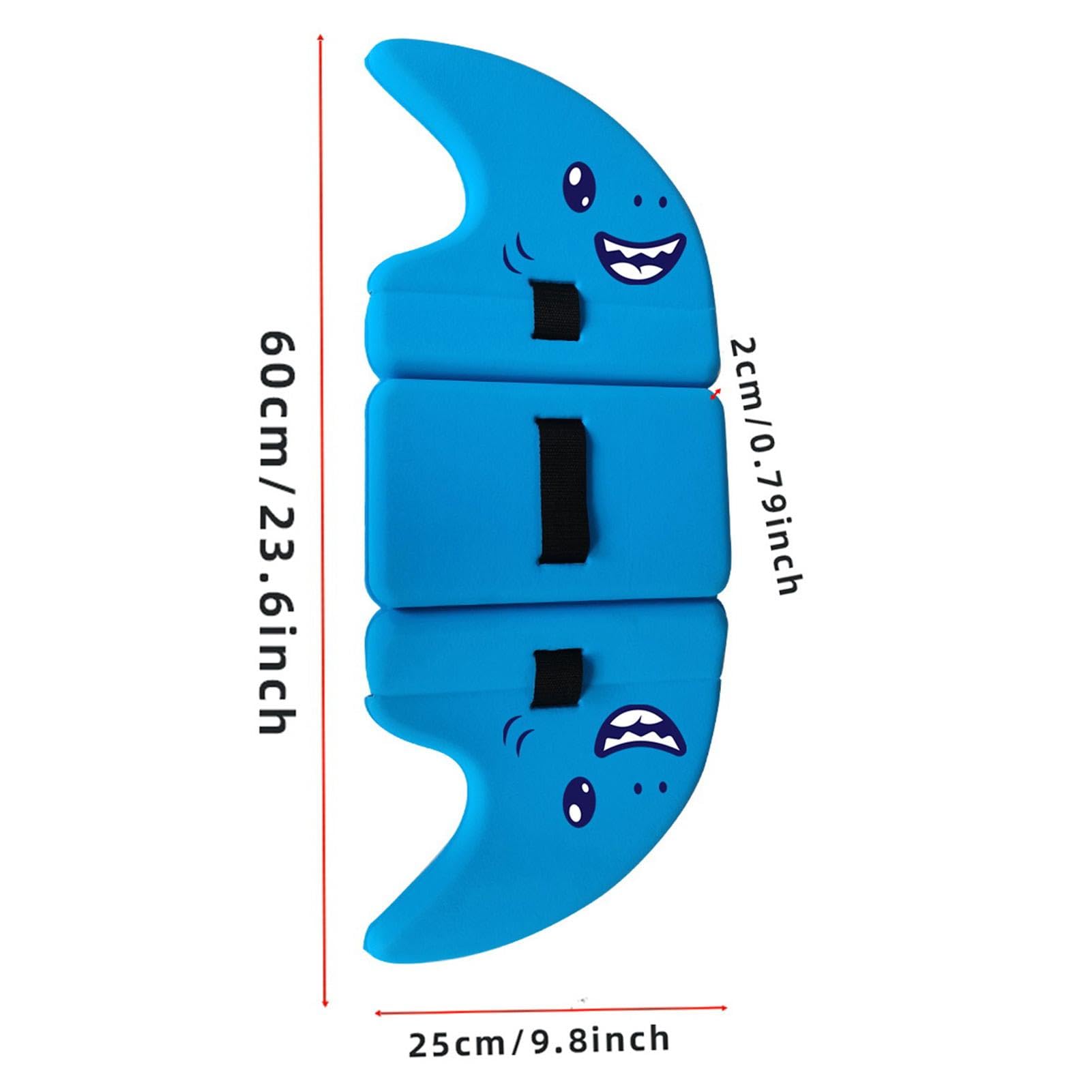 Pinna Da Nuoto Per Bambini A Forma Di Squalo – Aiuto Galleggiante Con Cintura Regolabile, In EVA Leggero, Per Piscina E Sicurezza In Acqua – 60x25x2 Cm