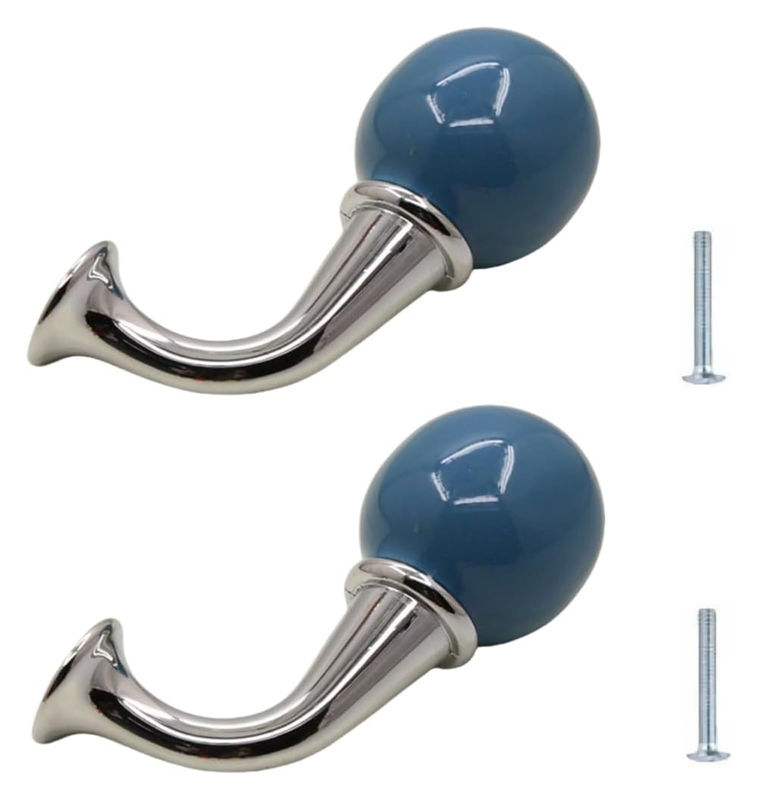 Enmrfvkz Blu Ceramic Cupboard Drawer Handle Knobs, Ceramic Zinc Alloy Cabinet Drawer Knobs, 2 Pack Multicolor 27X68mm(Blu)