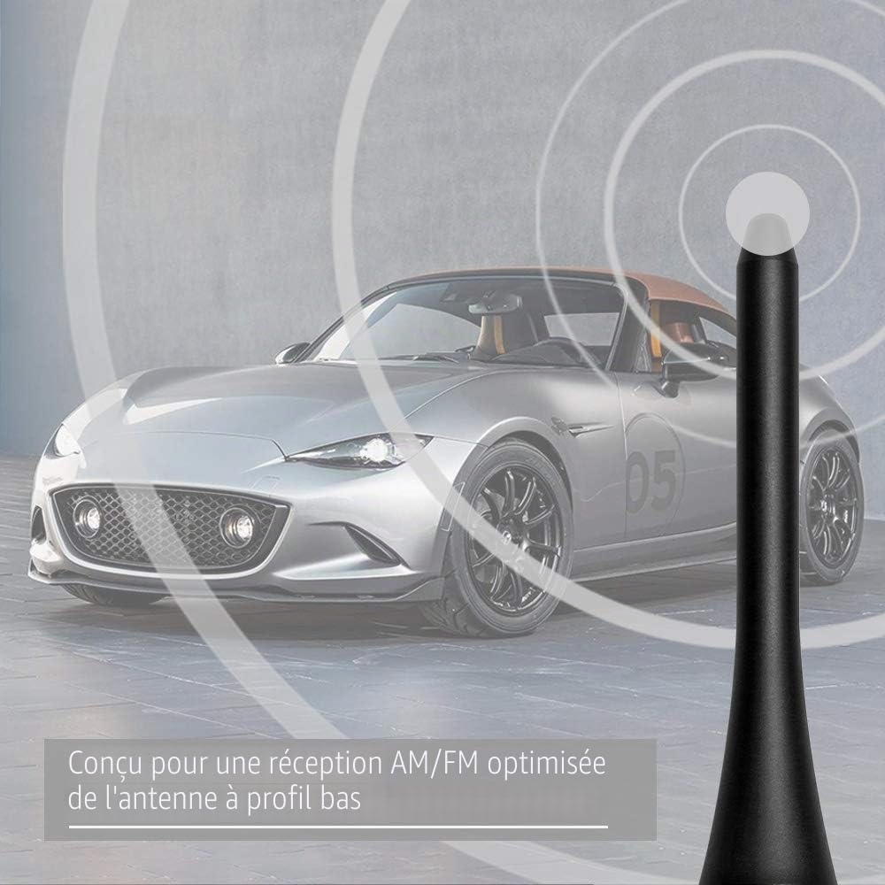 BASIKER Antenne de 12,7 cm – Antenne courte pour Mazda Miata MX-5 2006-2024 – Support pour lavage de voiture
