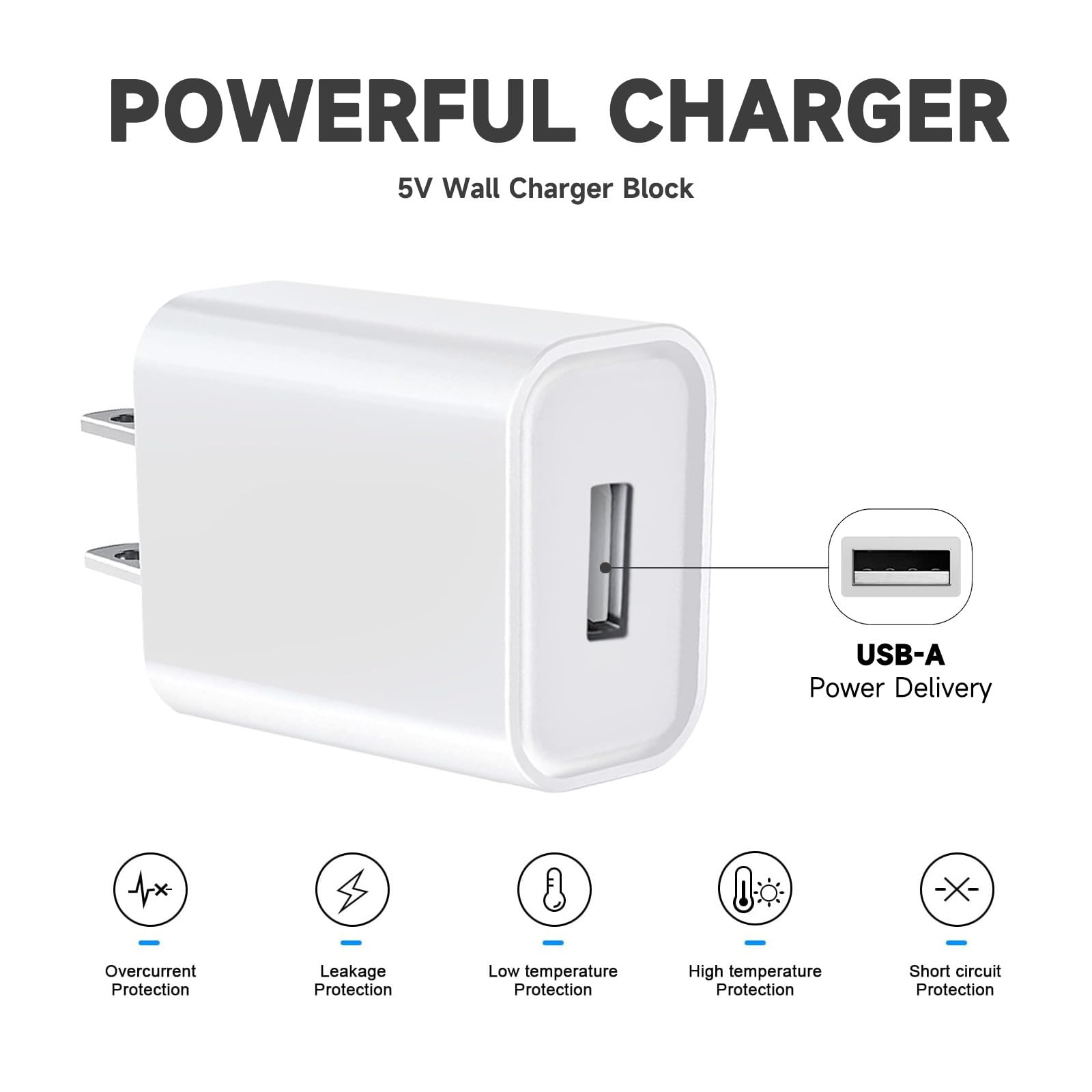 Szybka ładowarka ścienna 5 V do stacji ładującej UE Ultimate Ears Power UE, Boom 3, Boom 3, Blast, Megablast, Wonderboom, kabel USB QC3.0, przewód adaptera biały