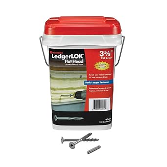 FastenMaster LedgerLok Flat Head Wood Screw - Bucket of 250-3-5/8