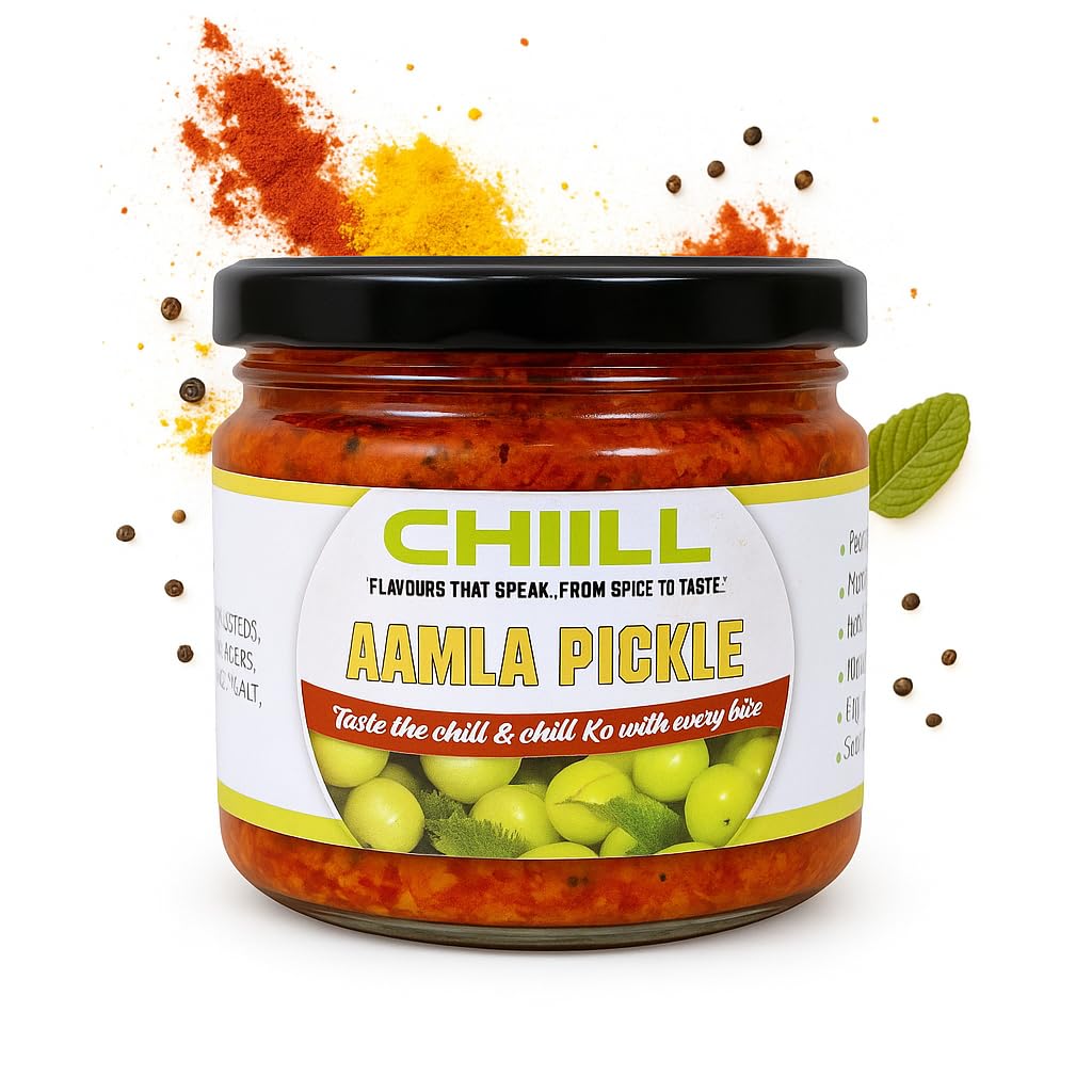 CHIILL | Aamla Pickle | Awle ka Achaar 300g | Homemade Pickle | Preservative Free | Tangy Amle ka achar | Less Oil Less vinegar | Traditional Home made Aamla ka achar | Himachali Taste | without aamla seeds