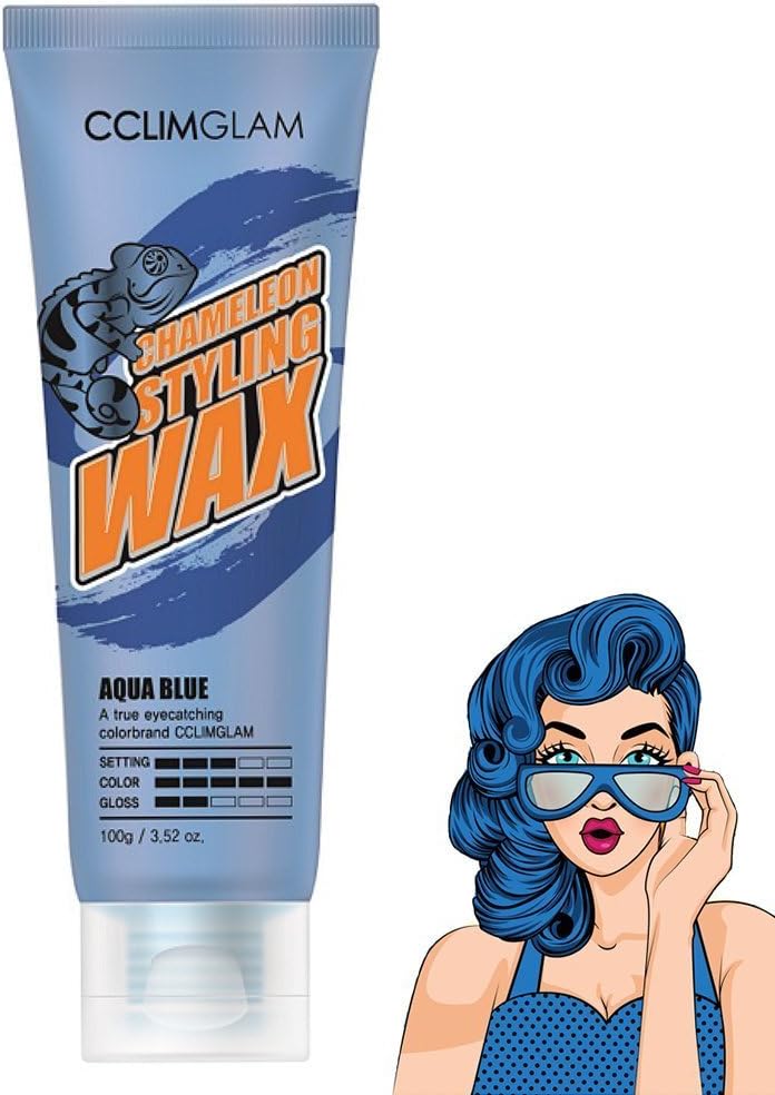 [CCLIMGLAM] Chameleon Styling Wax 100g - Aqua Blue / Daily Hair Color Change Wax