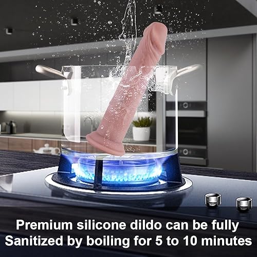 Miniatura 5 de Consolador de succión realista pequeño de 7.2 pulgadas, material de silicona seguro para el cuerpo, juguete sexual para principiantes, vida como