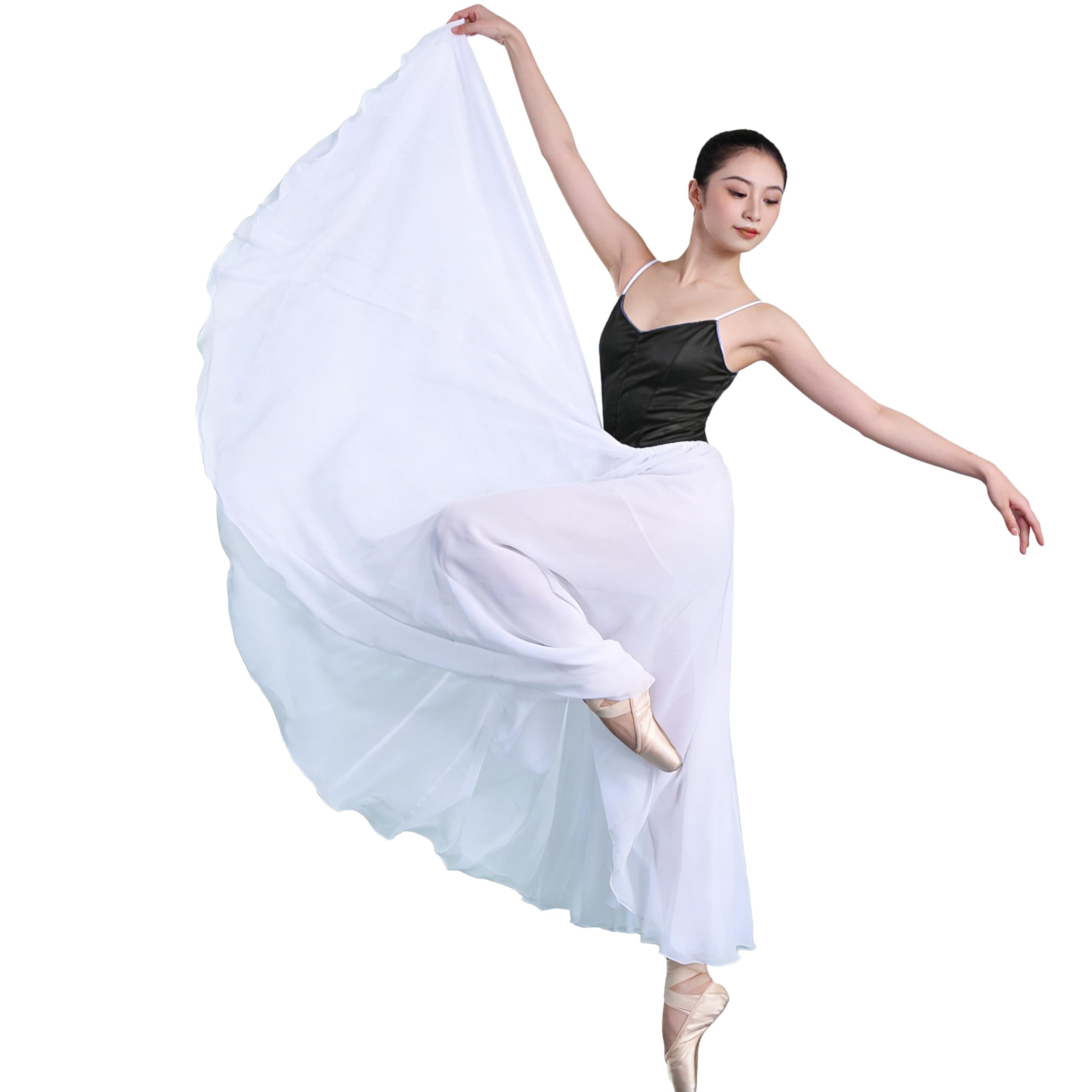 Wuchieal Jupes de danse du ventre pour femmes, jupes tribales en mousseline de soie, jupe de danse de louange, jupe mexicaine