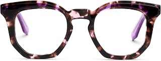 Zeelool Retro Geometric Eyeglasses Acetate Non-prescription Clear Lens eyewear Frame for Women Men ZWA043668