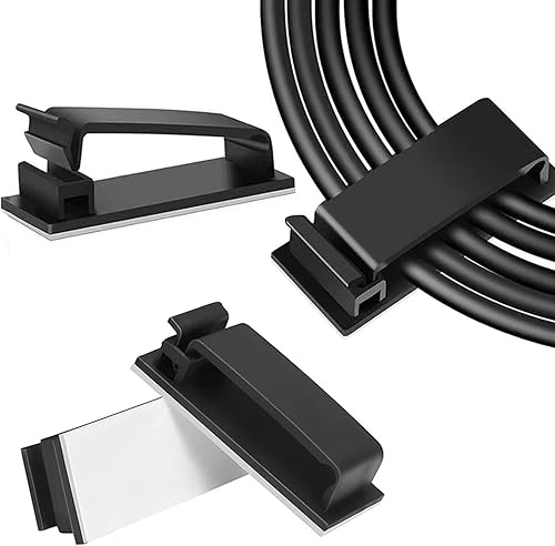 Miniatura 8 de Soporte de clips adhesivos para cables, clips de luz para exteriores, clips de alambre de cable blanco, cable de nailon resistente, abrazadera de