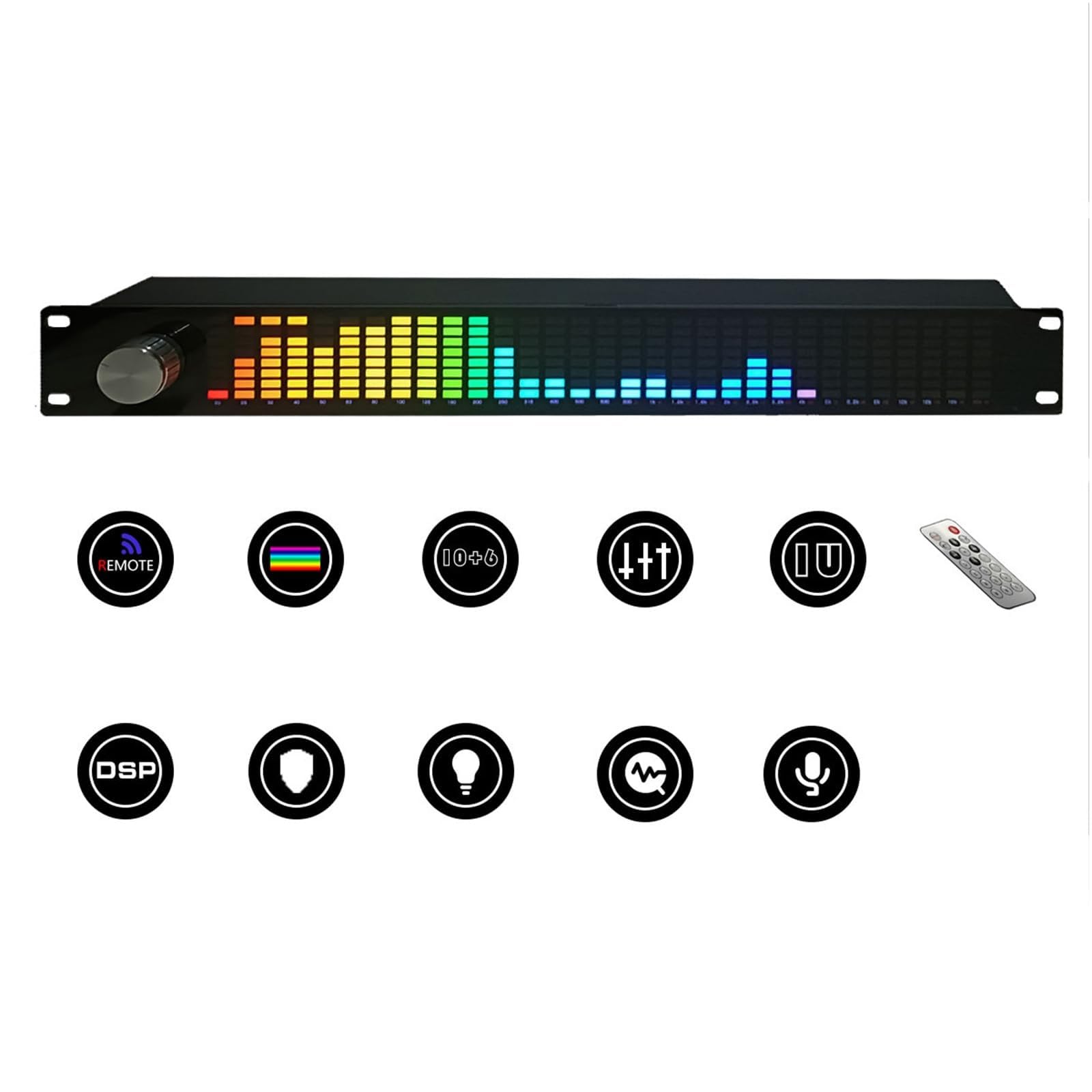 VU Meter Audio Grafico, Visualizzazione Dello Spettro Musicale, Equalizzatore Digitale A 15 Bande A Doppio Canale, Display A Colori A 31 Bande Controllato Da AGC - 4