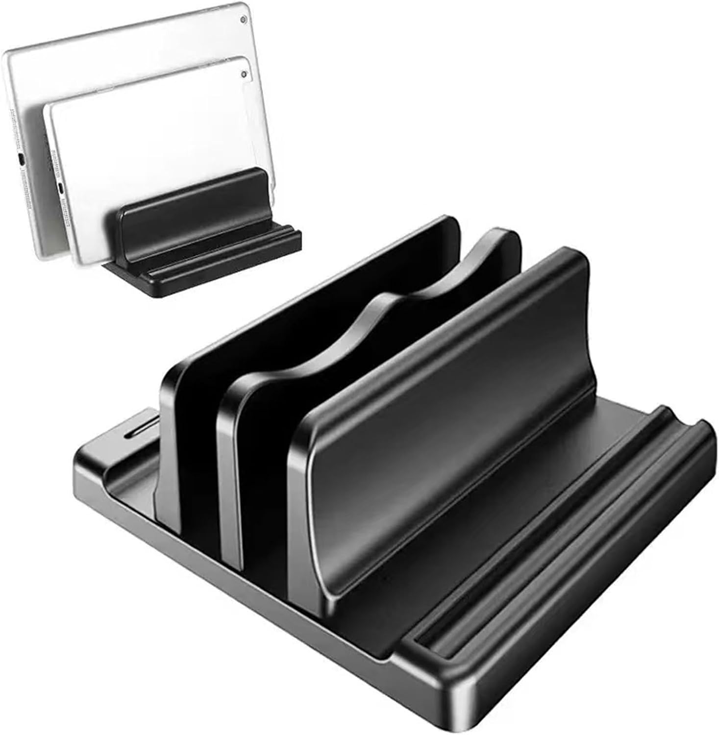 Vertical Laptop Stand Holder Adjustable Desktop Notebook Dock Space Saving Laptop Vertical Saving Dock Replacement Stand for Notebook Adjustable Space image 4