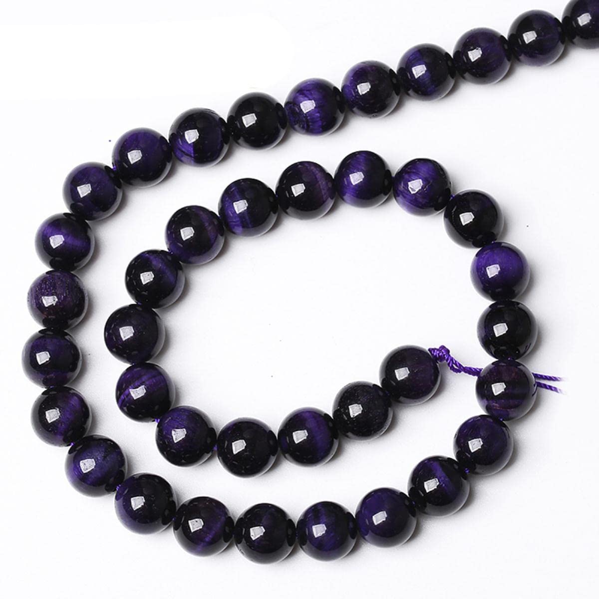 5A naturalne fioletowe tygrysie oko kamień agat koraliki okrągłe luźne perły do produkcji biżuterii DIY bransoletka akcesoria 15 quot; 4, 6, 8, 10, 12, 14 mm-5A, fioletowe tygrysie oko, 14 mm, 27 do