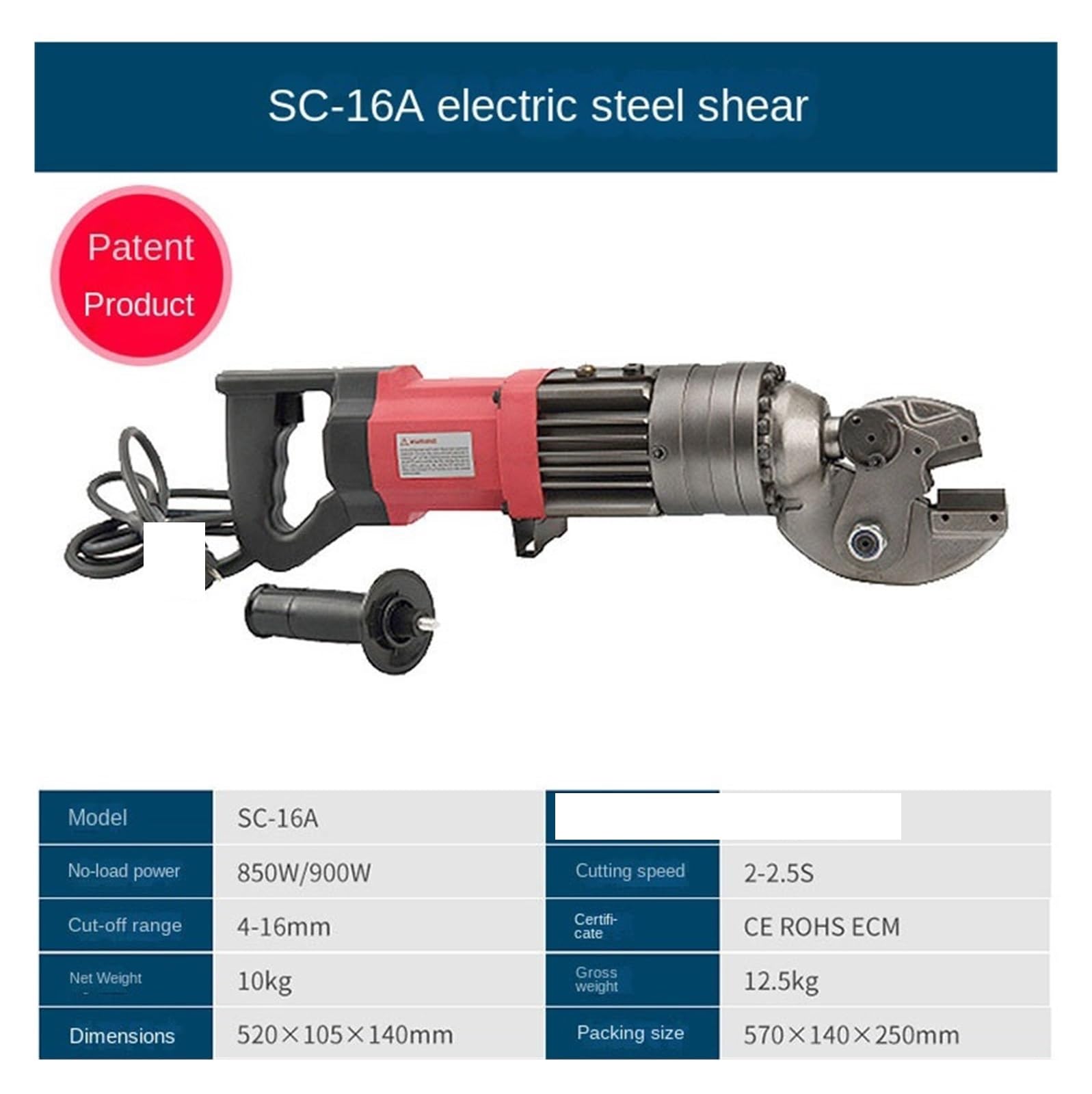 SC-16A Elektryczny nożycowy pręt stalowy, hydrauliczna maszyna do cięcia, hydrauliczna maszyna do cięcia Szczypce do cięcia prętów stalowych(SC-16)