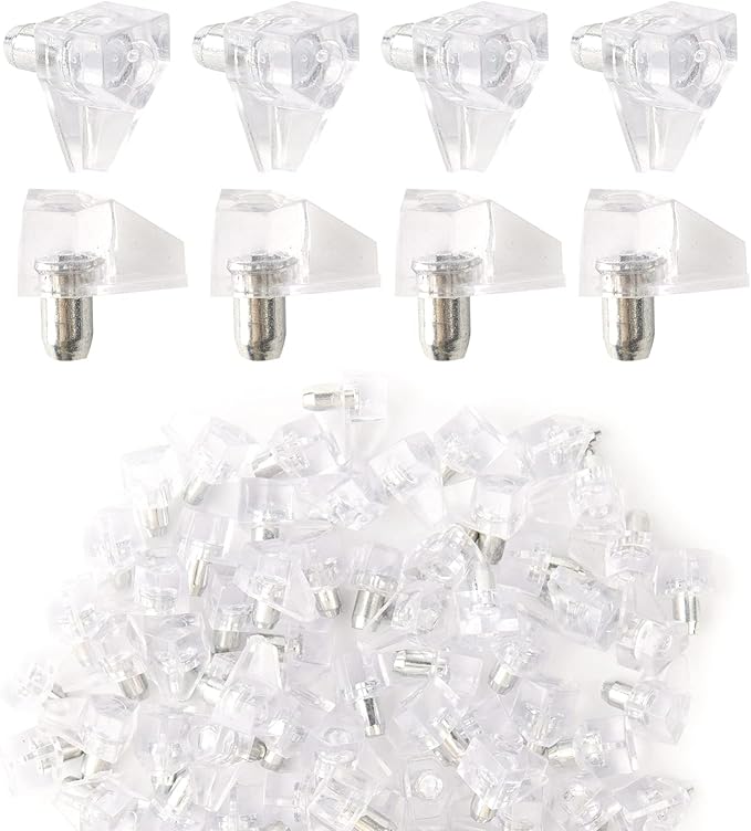 100 Pezzi Perni Supporto Per Mensola 5mm, Perni Per Ripiani Armadio In - Foto 9