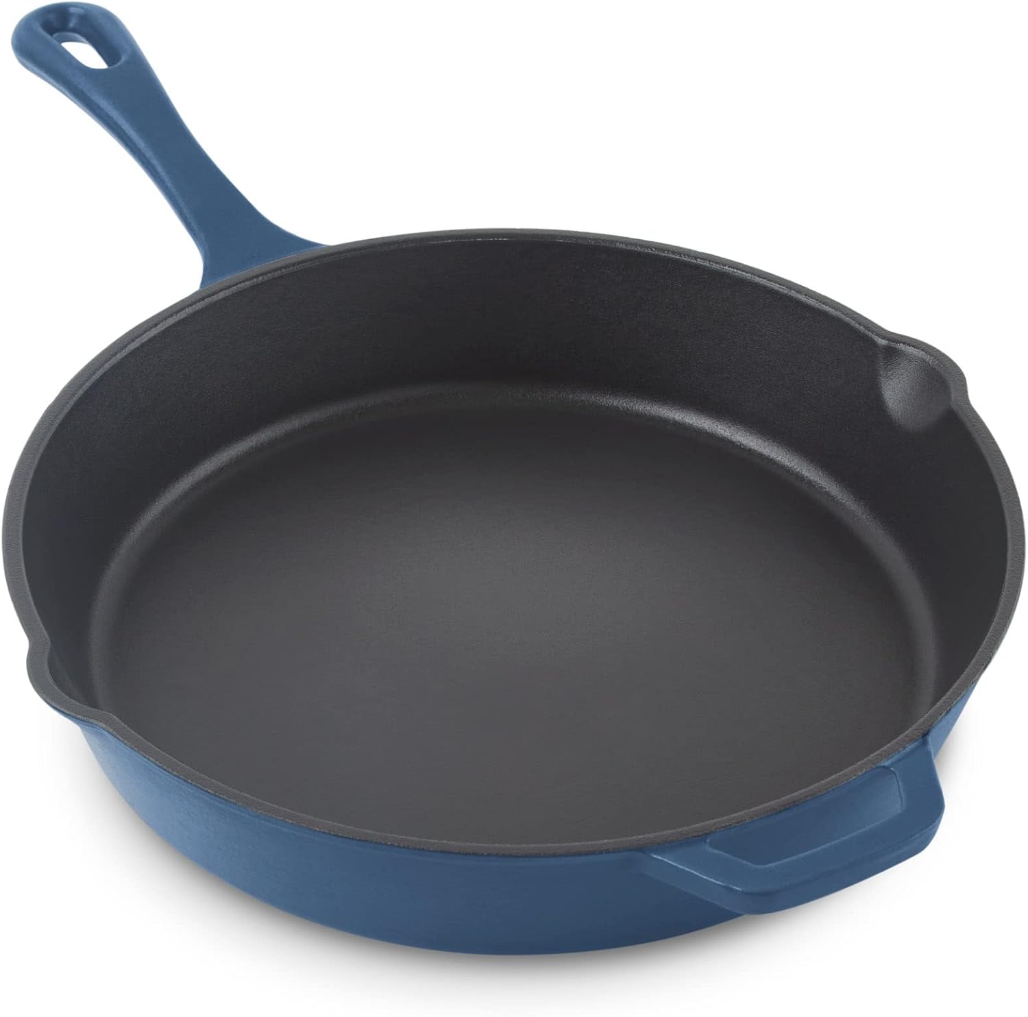 Zakarian by Dash 11 Inch Nonstick Cast Iron Skillet, Titanium Ceramic Coated Frying Pan, Blue
