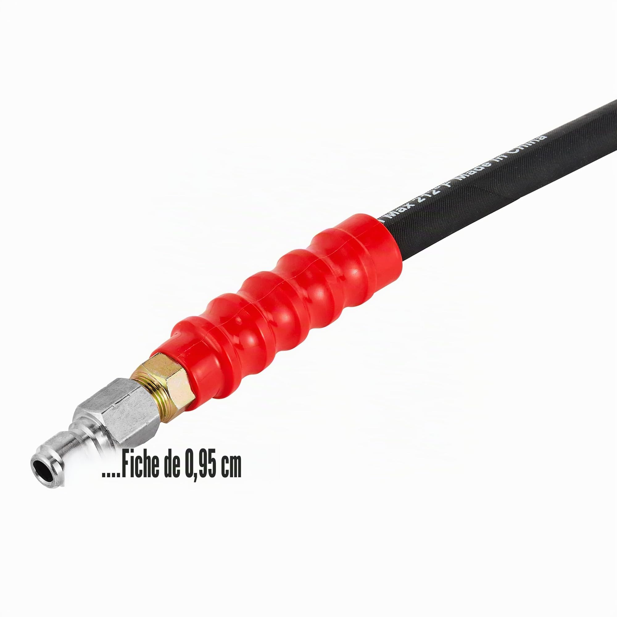 Tool Daily Tuyau Haute Pression 15 m avec Raccord Rapide 3/8", 280 bar | Tuyau Flexible Tressé en Fil Haute Résistance pour Nettoyeur Haute Pression, Anti-Vrille