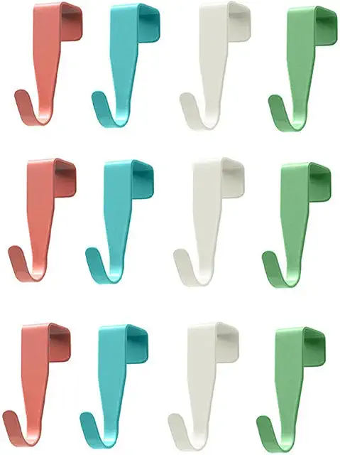 Lot de 12 crochets de porte en acier inoxydable pour armoires et placards