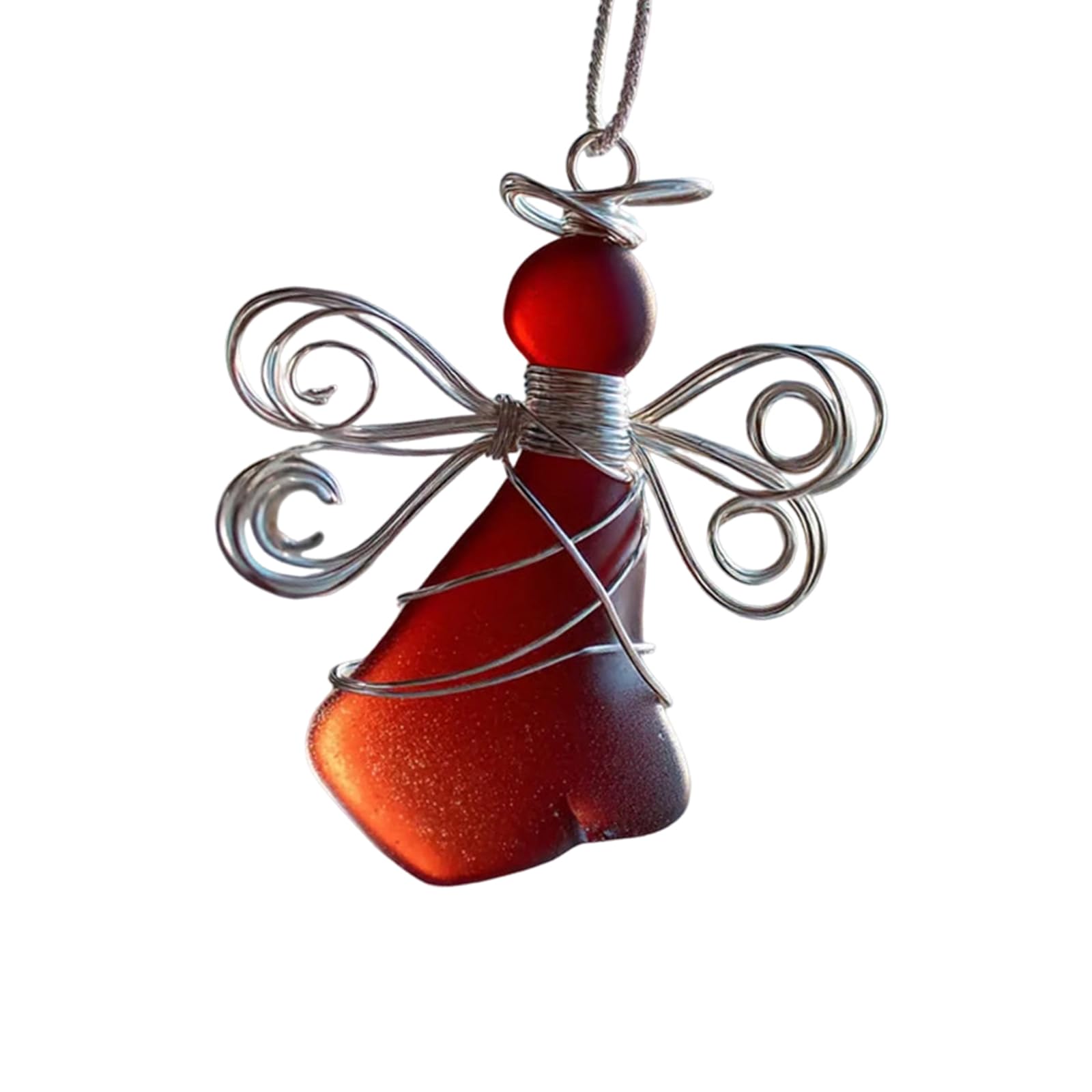 Angelic Ornament 2D Flat Hanging Pendant Charm for Christmas Tree Decorations or Coastal Cottage Interior Accent Coastal Wall Hanging