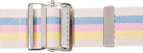 Vista 7 de COW&COW Cinturón de transferencia y marcha de 72 pulgadas con hebilla de metal, ayuda de transferencia para caminar y de pie para cuidador, Arco iris