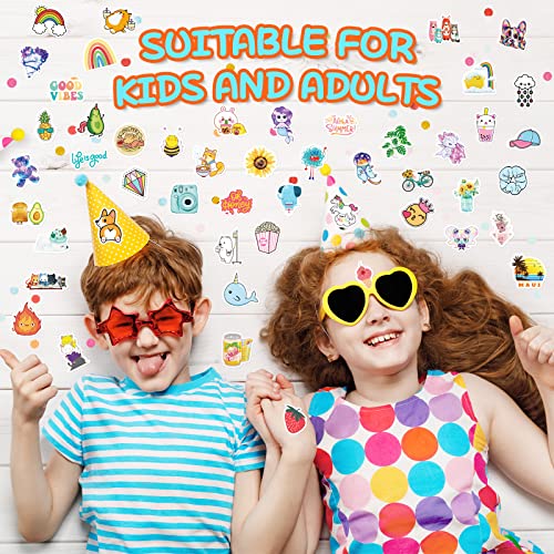 600 Pcs Cute Stickers For Kids, Water Bottle Stickers, Waterproof Vinyl Aesthetic Sticker For Laptop Scrapbook Skateboard Computer Mixed Colorful Sticker Packs For Teens Kids Girls Adults #TOP4