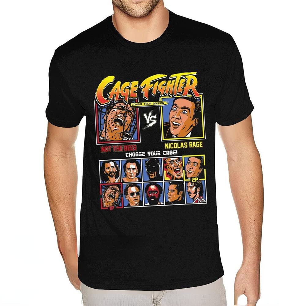 XINFUNCage Fighter Not The Bees Vs Nicolas Rage Choose Your Cage Tshirt Creative Graphic Tshirts Tops Tee Custom Casual Black