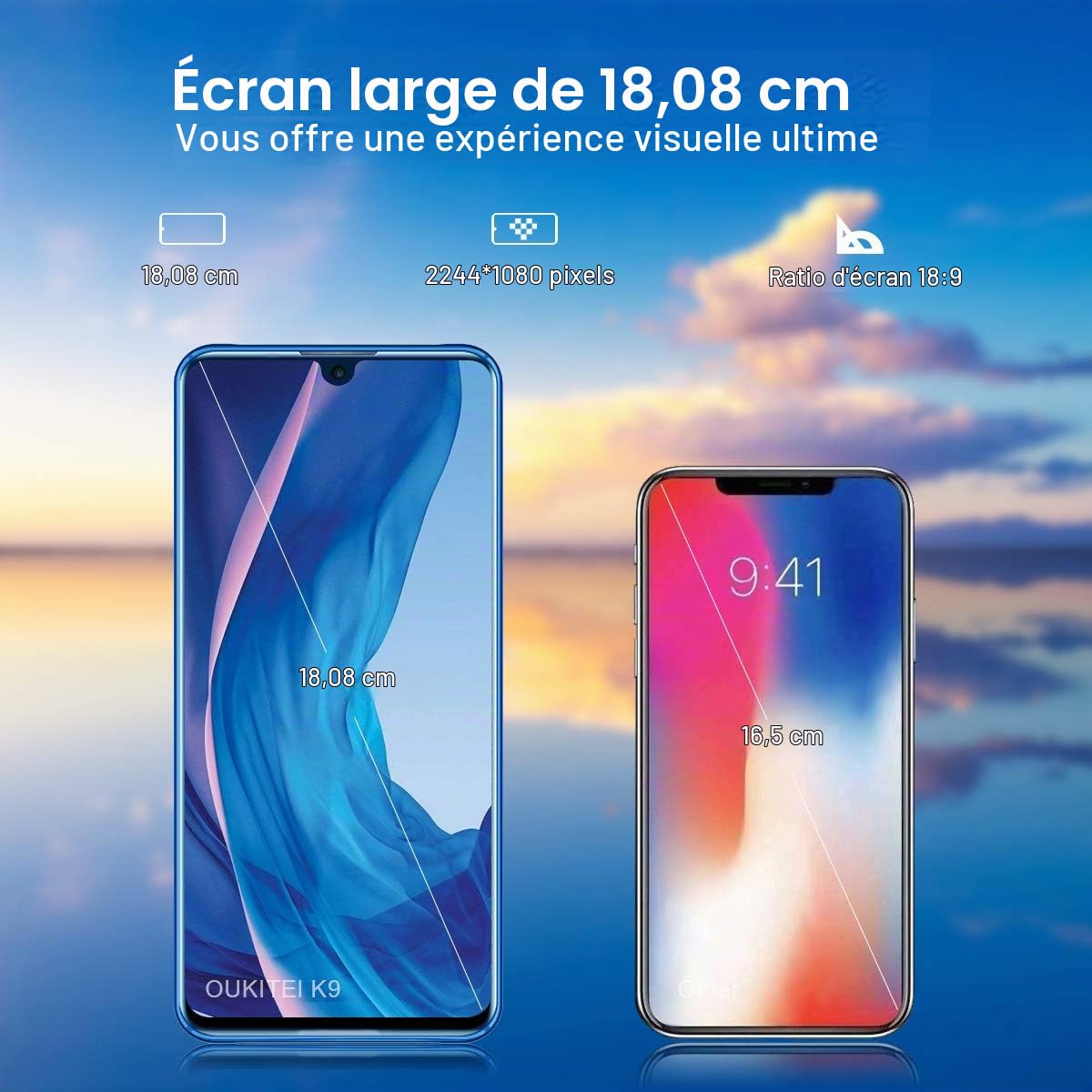 OUKITEL K9 7.12 Inch FHD+ 6000 mAh Battery Android 9.0 Smartphone