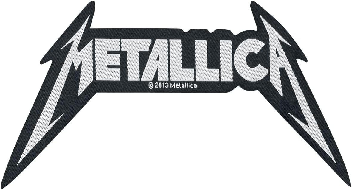 Metallica Shaped Logo Unisex Patch schwarz/weiß Band-Merch, Bands