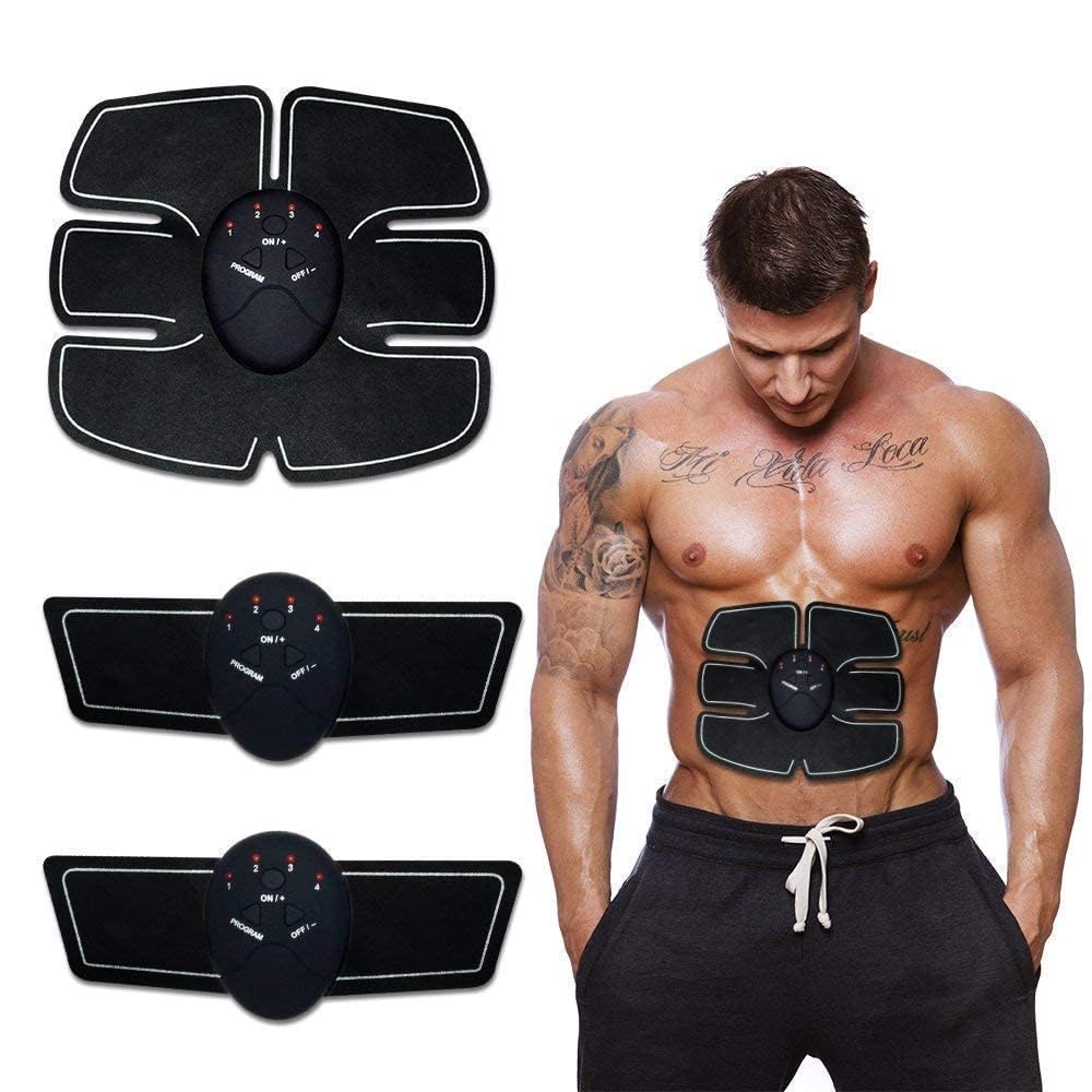 Smart ABS Stimulator – EMS Abdominal Muscle Trainer, USB Rechargeable Ab Exerciser Fitness Toner Pad, Body Slimming Massager for Home Gym Workout, Unisex-image-31