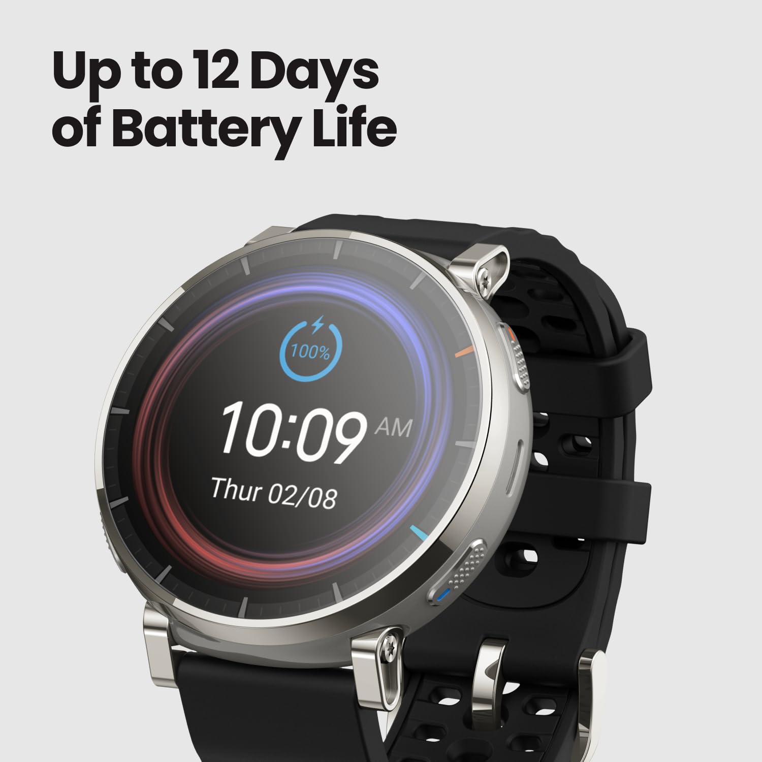 Amazfit Active 3 Premium GPS Running Smart Watch, 1.32" AMOLED Sapphire Display, 12-Day Battery, 4GB Storage, Offline Maps, 170+ Workout Modes, 5 ATM, Heart Rate & Fitness Tracker for Android & iPhone — view 6