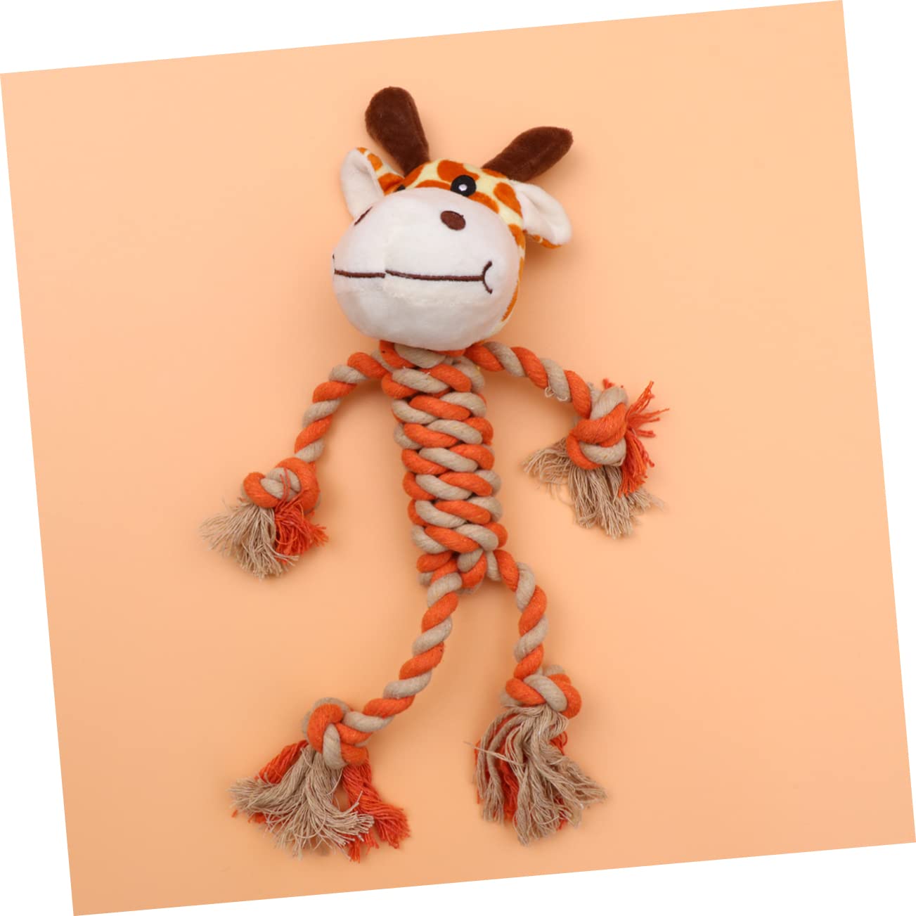 Abaodam Cute Pet Cotton Rope Toy Dog Woven Plush Toy for Chewing Grabbing Playing