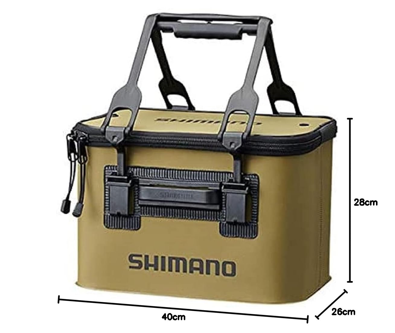 Shimano BK-016Q Bakkan EV wiadro wędkarskie, 40 cm, khaki