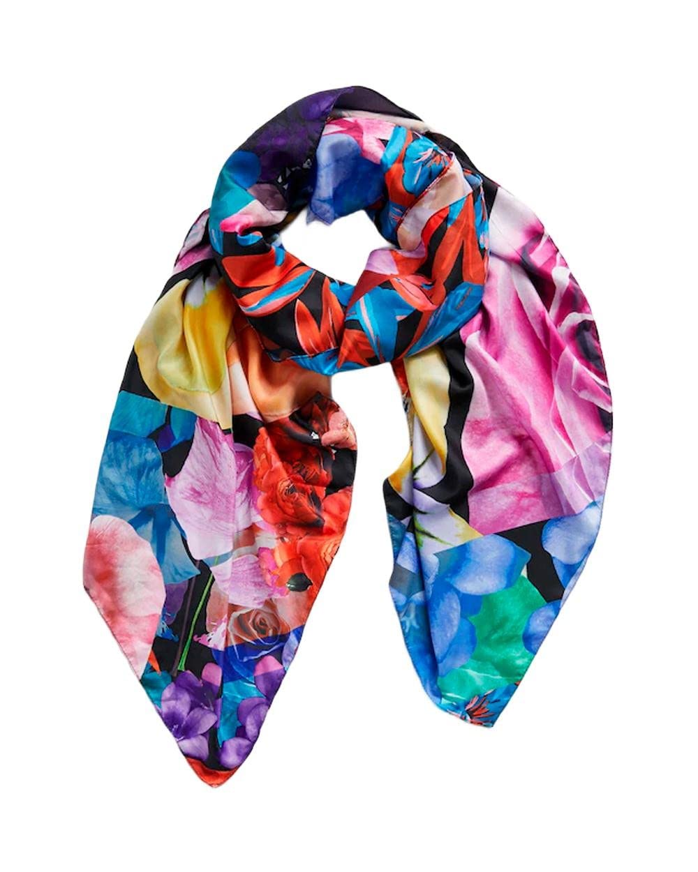 DesigualWomen's Fou_Carre Patch Lacroix M Fashion Scarf, Black, U